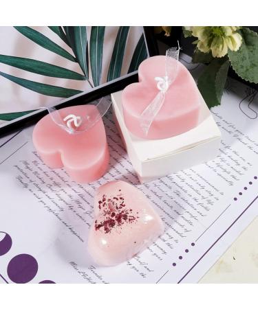 Soulnioi Bath Set of Bubble Bath Bombs Pink Heart Shape Fizzy Bubble Spa Pink White Shower Pouf Bath Loofah Pink Heart Shape Love Scented Candle Anniversary Birthday Valentines Bath Gifts Pink Candle - Buy Online on GoSupps.com