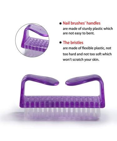 10 Pack Handle Grip Nail Brush for Fingernail and Toe Cleaning - Pedicure Scrubbing Tool Kit for Men and Women (Multicolor) - Buy Online on GoSupps.com