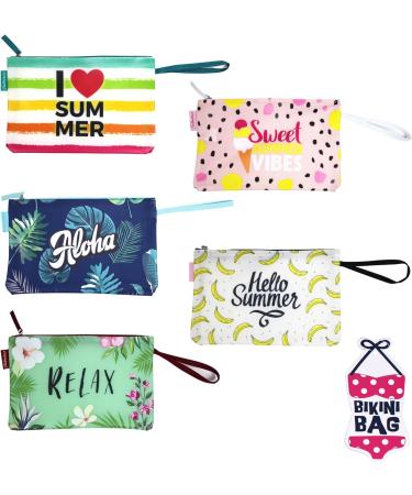 Hello Summer Waterproof Bikini Wetbag | Stylish Bathing Bag for Beach & Pool | Perfect Travel Accessory - Buy Online on GoSupps.com