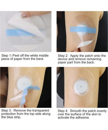40Pack Latex-Free Adhesive Patches for Freestyle Libre 2/3 CGM - Waterproof, Strong Stick, Precut Tape for Long Wear - Blue, 40 Count - Buy Online on GoSupps.com