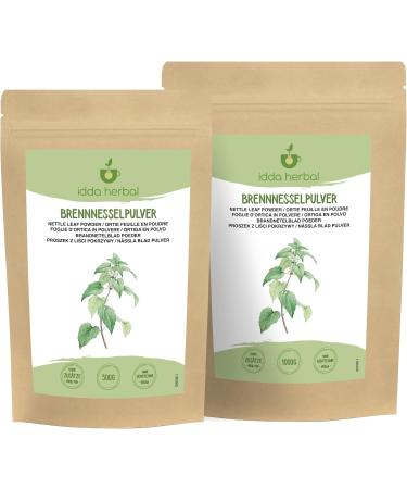 Organic Nettle Powder (500g/1.1lb) - Pure and Natural | Ideal for Nettle Tea, Smoothies, Soups | Gently Dried and Ground Nettle Leaves - Buy Online on GoSupps.com