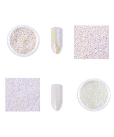 Buy Freeorr 6 PCs White Rubbing Glitter Nail Powder - Neon Unicorn & Mermaid Nail Art | Best Manicure Supplies for Stunning Nail Designs - Buy Online on GoSupps.com