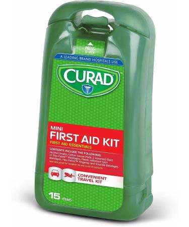 Curad Mini First Aid Kit - 15 Piece Set for Emergency Preparedness - Buy Online on GoSupps.com