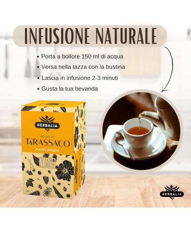 HERBALIA - Infusion au Pissenlit en Sachets Bo te de Tisane au Pissenlit de 40 Sachets Sans Agrafes M talliques 40 g de Fleurs et Feuilles de Pissenlit pour Infusions et Tisanes - Buy Online on GoSupps.com