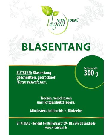 Vita Ideal Vegan Bladdertang 3x300g - Pure Fucus Vesiculosus Herbal Tea & Infusion - Additive-Free Tang Herbs for Optimal Health - Buy Online on GoSupps.com