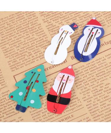 Frcolor Christmas Hair Clips Set - 8 No Slip Snap Clips for Baby Girls | Snowman Santa Tree Designs - Buy Online on GoSupps.com