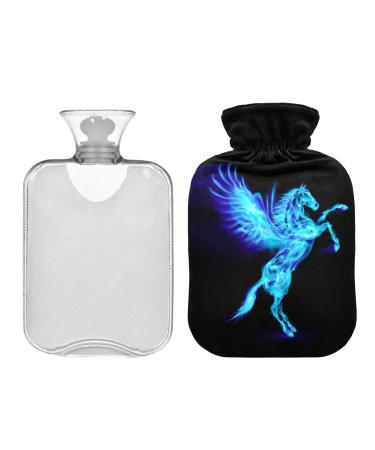Hot water bottle 2L with lid Flying Pegasus hot water bag for pain relief hand feet warmer winter