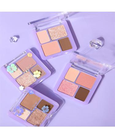 YMH BEAUTE VIOLET FAIRY 4 Color Nude Eyeshadow Palette - High Pigment Matte Shimmer Pink Brown Eye Shadow - Vegan & Cruelty-Free - Warm Natural (04) - Buy Online on GoSupps.com