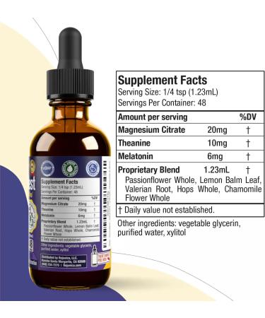 Rejuvica Health NoctuRest Natural Sleep-Aid with Valerian and Melatonin - All-Natural Liquid Formula for 2X Absorption - Magnesium L-Theanine & More - Buy Online on GoSupps.com