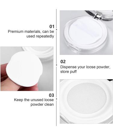  POPETPOP POPETPOP 4 Pieces Loose Powder Box Sample Containers Bulk Powder Puff Small Plastic Container Powder Container Powder Case 5g Miniature Compact Foundation - Buy Online on GoSupps.com