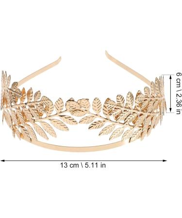 Minkissy Vintage Baroque Wedding Tiara & Crown - Gold Olivezweig Headband for Women | Princess & Greek Goddess Hair Accessory - Buy Online on GoSupps.com