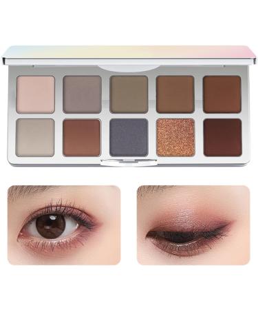 Eyeshadow Palette 10Color Blendable Beauty Cosmetics Eyeshadow Matte and Shine Makeup Palette for Women Wife Girlfriend Mother BD401 - Buy Online on GoSupps.com