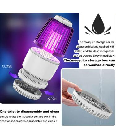 Mosquito Killer Lamp Fly Trap with Cleaning Brush Indoor Outdoor Safe Effective Physical Pest Control Portable for Camping Patio Yard Home - Buy Online on GoSupps.com