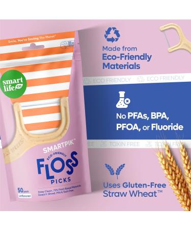 Biodegradable Unflavored Dental Floss Picks | Eco-Friendly Tooth Flosser for Adults & Kids | 200 Count | Zero Waste & Vegan - [Brand Name] - Buy Online on GoSupps.com