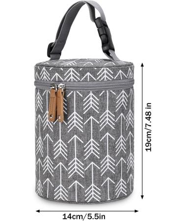 Portable A/R Baby Bottle Bag - Insulated Leak Proof Milk Carrier - Grey Breast Milk Cooler for Travel - Buy Online on GoSupps.com