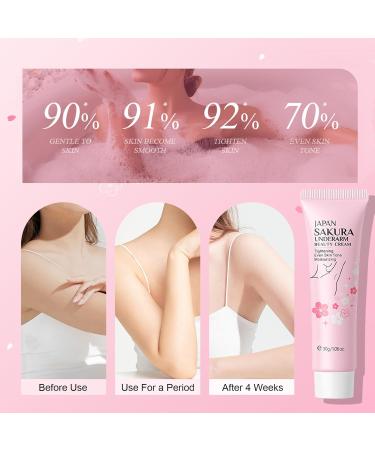 Underarm Whitening Cream Sakura Underarm Whitening Products Skin Lightening Cream Armpit Whitening Cream Boost Collagen Skin Whitening Cream Lightening Cream For Armpit Knees Elbows Legs - Buy Online on GoSupps.com