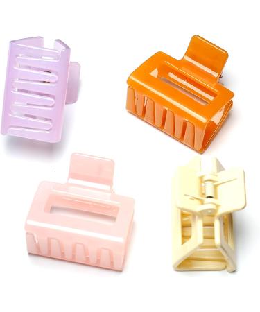 Small Jelly Square Hair Clip Beautiful Women's Hair Clip Headpiece Elegant Hair Accessory (Cream) - Buy Online on GoSupps.com