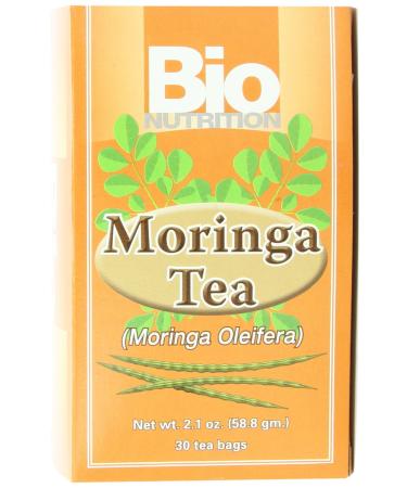 Bio Nutrition Moringa Tea Bags - 30 Count | Organic Superfood Benefits - Buy Online on GoSupps.com