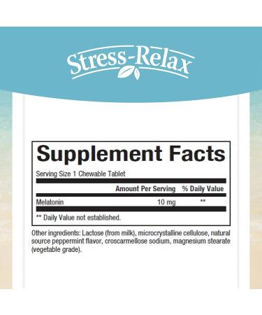 Natural Factors Stress-Relax Melatonin 10 mg - 60 Chewable Tablets for Sleep Support - Buy Online on GoSupps.com