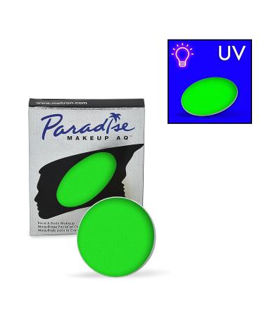 Mehron Makeup Paradise AQ Refill (.25 oz) Neon UV Martian Green/Green UV - Vibrant Colors for Bold Looks - Buy Online on GoSupps.com