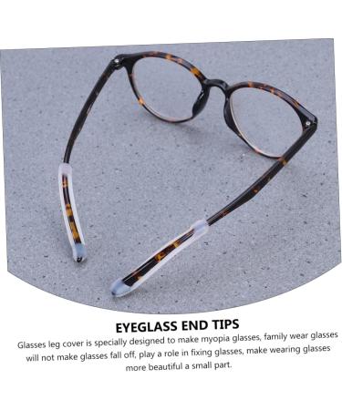 Premium Healeeved Glasses Silicone Ear Cushions - 10 Pairs | Durable Protection & Repair Accessories for Sunglasses - Temple Covers & Ear Clips - White 5.5x0.8cm - Buy Online on GoSupps.com