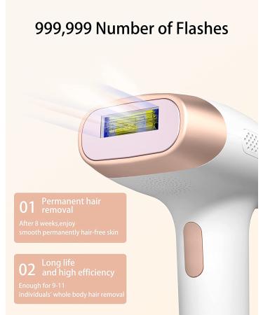 IPL Hair Removal Device | 999,999 Flashes | Painless Laser Hair Remover with Ice Cooling | 9 Energy Levels | For Men and Women - Buy Online on GoSupps.com