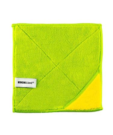 Cooking flower |Microfiber cloth cleaning cloth 18 x 18cm |Recording up to 180 ml |Extra absorbent fibers |Color: lime | yellow individually green-yellow