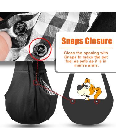 TOMKAS Small Dog Sling Carrier - Adjustable Strap & Zipper Pocket | Black Puppy Carrier for Small Dogs - Buy Online on GoSupps.com