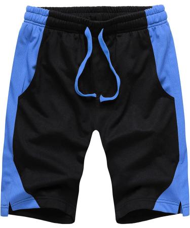 Ronony Men's Quick Dry Breathable Sports Shorts - Athletic Gym & Running Pants with Pockets - M 001#Blue - Buy Online on GoSupps.com