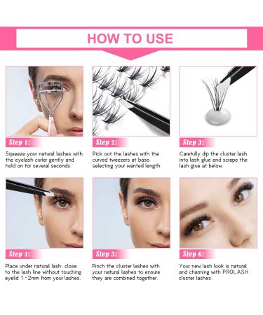 20D-C-07 Individual Eyelashes - 120 Clusters of DIY Extensions for Stunning Eyelash Looks at Home | 20D 0.07mm 14mm - Buy Online on GoSupps.com