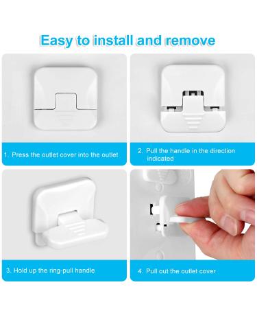 Outlet Covers (45 Pack) with Hidden Pull Handle Baby Proofing Plug Covers 3-Prong Child Safety Socket Covers Electrical Outlet Protectors Kid Proof Outlet Cap 45 Count (Pack of 1) - Buy Online on GoSupps.com