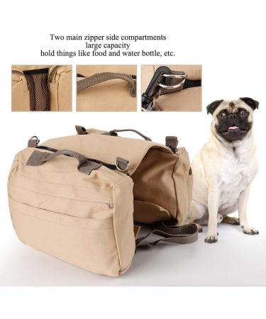 Pssopp Dog Pack Breathable Pet Outdoor Backpack Hound Travel Camping Hiking Saddle Bag Dog Rucksack with 2 Capacious Side Pockets for Medium and Large Dogs - Buy Online on GoSupps.com