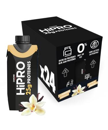 HiPRO Danone HiPRO Protein Drink - Vanilla - 24 x 330 ml - High in Protein No Added Sugars Lactose Free