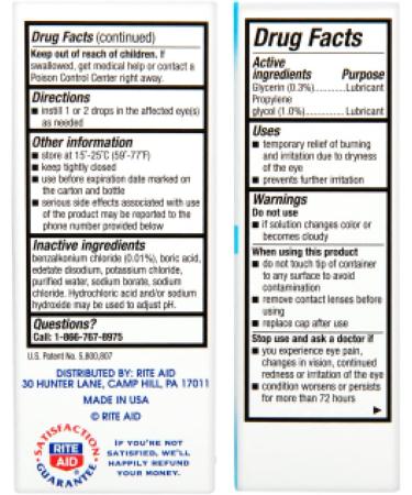 Rite Aid Polyethylene Glycol Lubricant Eye Drops - 1 oz | Dry Eye Formula for Age-Related Dry Eyes - Buy Online on GoSupps.com