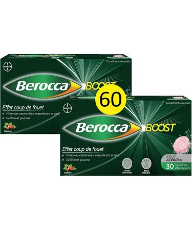 Berocca® Boost - Boost - Boost - Helps reduce fatigue - Vitamin B12, Guarana, Caffeine, Vitamin C and Magnesium, Acerola taste - Food supplement - 2x30 cp effervescent