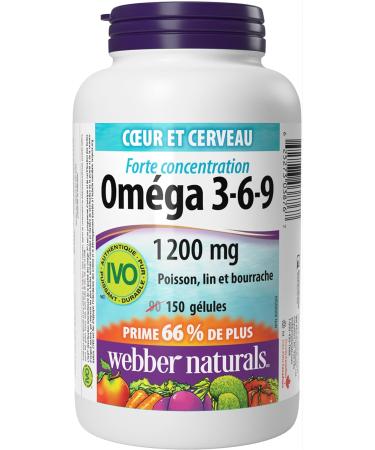 Webber Naturals Omega 3-6-9 Fish Oil 1 200 mg + Vitamin D3 1000 IU Bundle Omega 3-6-9 + Vitamin D3 1000 IU - Buy Online on GoSupps.com