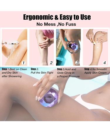 Crystal Hair Eraser - Painless Exfoliating Hair Removal Device for Men & Women - Diamond Trimmer & Shaver (Violet) - No Waxing Needed - Buy Online on GoSupps.com