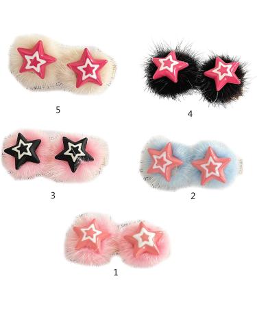 Braids Hair Clip For Hot Girls Plush Star Hair Barrettes Plush Ponytail Bangs Hair Barrettes For Teens Girls Hair Clip - Buy Online on GoSupps.com