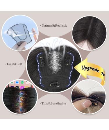 Meralona 12 Inch Real Human Hair Topper for Women with Thinning Hair - Dark Brown - Buy Online on GoSupps.com