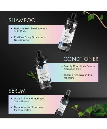 MOEHAIR Hi-Vibes Vegan Shampoo & Conditioner Set - Argan Oil Anti-Frizz Serum - Sulfate & Paraben Free Infused with Avocado & Coconut Oil - International Shipping - Buy Online on GoSupps.com