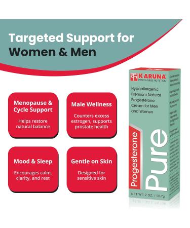 Karuna Progesterone Pure 2OZ | Hypoallergenic USP Progesterone from Wild Yam Root Extract Organic Jojoba Oil and Aloe Leaf Extract Organic Shea Butter Vitamin E - Buy Online on GoSupps.com