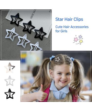 Kioiner 24 Pcs 3cm Star Hair Clips Metal Non-Slip Snap Hair Clips Lovely Y2K Hair Pins Hair Barrettes Hair Accessories for Women Girls Kids Teens Styling Hair - Buy Online on GoSupps.com