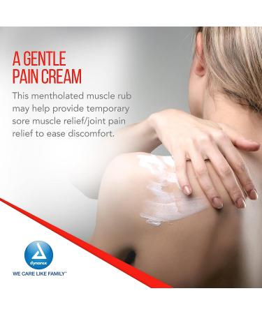 Dynarex DynaRub Cream - 10% Menthol 15% Methyl Salicylate - Muscle Pain Relief - 3oz Tube - Buy Online on GoSupps.com