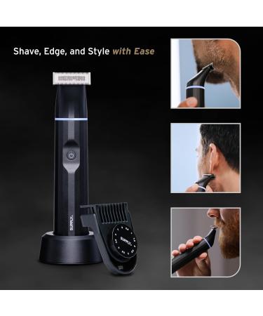 Supply Trimmer | Electric Beard Trimmer for Men - Trim Edge & Shave Wet or Dry - Waterproof & Adjustable Guard - Buy Online on GoSupps.com