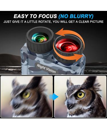 Hojocojo Mini Night Vision Goggles - Exclusive - Rechargeable Infrared Binoculars 2.4" IPS Screen 1312FT Viewing Distance in Dark Tactical Gear for Hunting, Save Photo and Videos, Easy to Use for Men - Buy Online on GoSupps.com