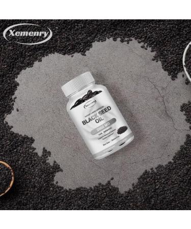 Black Seed Oil 2000mg (120 Capsules) 100% Pure Cold Pressed for Hair Skin & Nail Health Immune Support - Buy Online on GoSupps.com