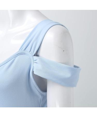 Elegant Sky Blue Ball Dress for Women | Sleeveless V-Neck Evening & Cocktail Dress | A-Line Swing Maxi Dress with Slit | Perfect for Parties & Special Occasions - Buy Online on GoSupps.com