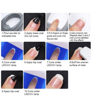 Nail Dip Container & Powder Recycling Tray - French Nail Art Guide & Manicure Tools (Gray) | Shop Now for Perfect Nail Art! - Buy Online on GoSupps.com