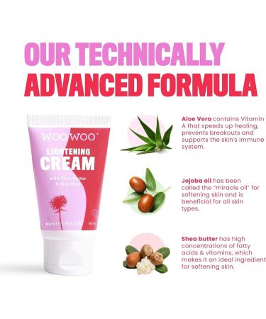 WooWoo Skin Lightening Cream for Intimate Areas - Dark Spot Removal & Even Skin Tone - 40ml - Buy Online on GoSupps.com