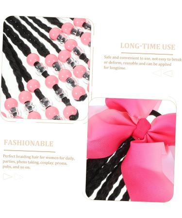 BCOATH Ponytail Beads and Dreadlocks Cosplay Hair Accessory Braided Ponytail Bow Braid Wig Women Braided Hair Extensions Colored Hair Extensions for To Weave Headband Child Chemical Fiber - Buy Online on GoSupps.com